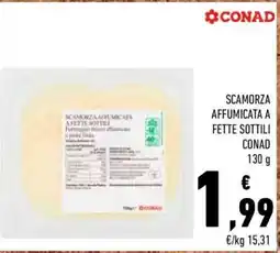 Conad SCAMORZA AFFUMICATA A FETTE SOTTILI CONAD offerta