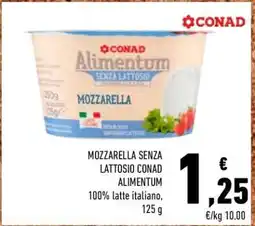 Conad Mozzarella Senza Lattosio Conad Alimentum offerta