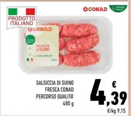 Conad Salsiccia di Suino Fresca Conad Percorso Qualità offerta
