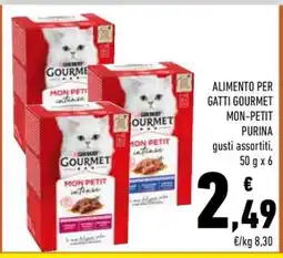 Conad ALIMENTO PER GATTI GOURMET MON-PETIT PURINA offerta
