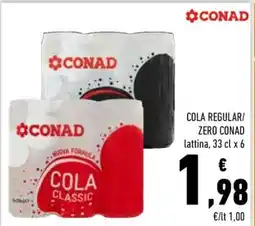 Conad COLA REGULAR/ ZERO CONAD offerta