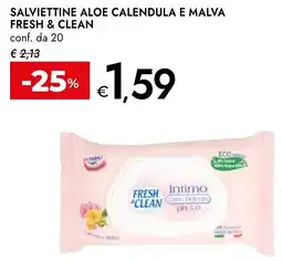 Bennet Fresh & clean conf. da 20 salviettine aloe calendula e malva offerta