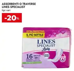 Bennet Lines specialist lady assorbenti o traverse tipi vari offerta