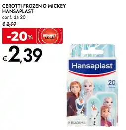 Bennet Hansaplast cerotti frozen o mickey conf. da 20 offerta