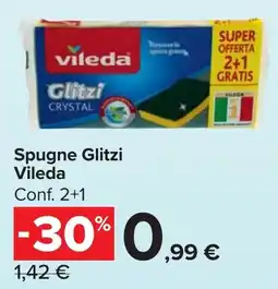 Carrefour Market Spugne Glitzi Vileda offerta