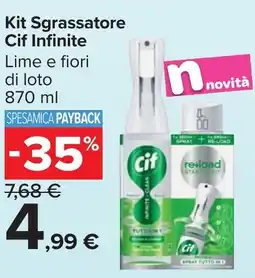 Carrefour Market Kit Sgrassatore Cif Infinite offerta