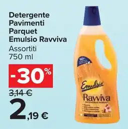Carrefour Market Detergente Pavimenti Parquet Emulsio Ravviva offerta
