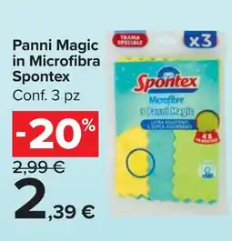 Carrefour Market Spontex Panni Magic in Microfibra offerta