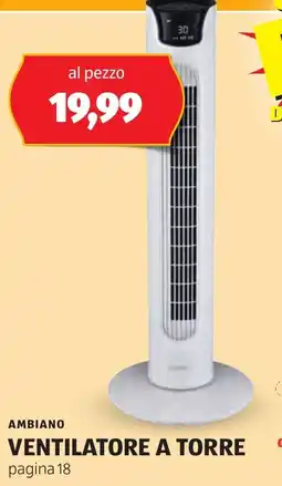 ALDI Ambiano ventilatore a torre offerta