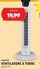 ALDI Ambiano ventilatore a torre offerta