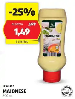 ALDI Le gusto maionese offerta