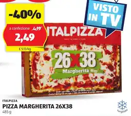 ALDI Italpizza pizza margherita 26x38 offerta