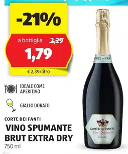 ALDI Corte dei fanti vino spumante brut extra dry offerta