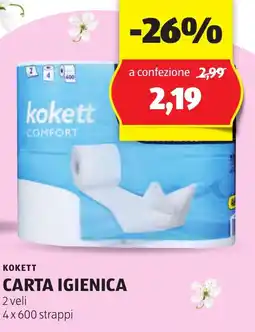 ALDI Kokett carta igienica offerta