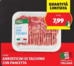 ALDI Fileni arrosticini di tacchino con pancetta offerta