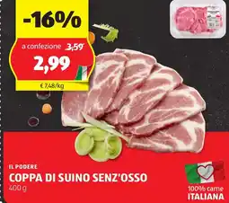 ALDI Il podere coppa di suino senz'osso offerta