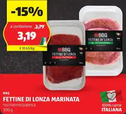 ALDI BBQ Fettine di lonza marinata offerta