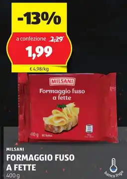 ALDI Milsani formaggio fuso a fette offerta