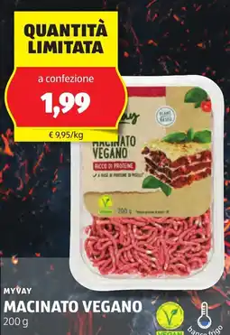 ALDI Myvay Macinato vegano offerta
