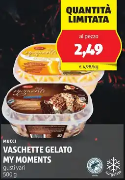 ALDI Mucci vaschette gelato my moments offerta
