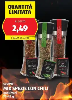 ALDI Gourmet mix spezie con chili gusti vari offerta