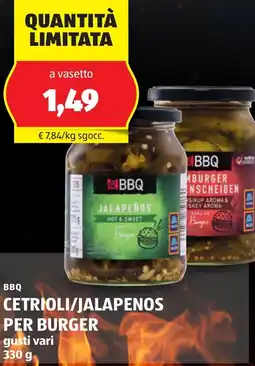 ALDI BBQ Cetrioli/jalapenos per burger offerta