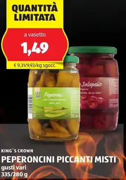 ALDI King's crown peperoncini piccanti misti offerta