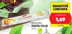 ALDI Backetteria pasta fillo offerta