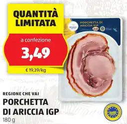 ALDI Regione che vai porchetta di ariccia IGP offerta