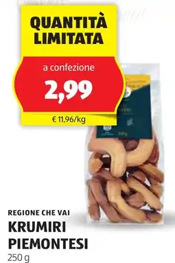 ALDI Regione che vai krumiri piemontesi offerta