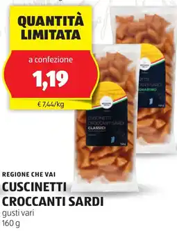 ALDI Regione che vai cuscinetti croccanti sardi offerta