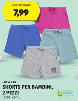 ALDI Lily & dan shorts per bambini offerta