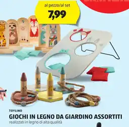 ALDI Toylino giochi in legno da giardino assortiti offerta