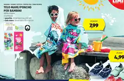ALDI Vaiana / disney stitch / peppa pig / paw patrol telo mare/poncho per bambini offerta