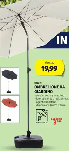 ALDI Belavi ombrellone da giardino offerta
