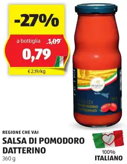 ALDI Regione che vai salsa di pomodoro datterino offerta