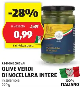ALDI Regione che vai olive verdi di nocellara intere offerta