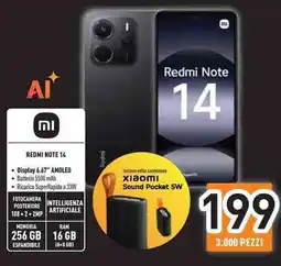 Unieuro Redmi note 14 offerta