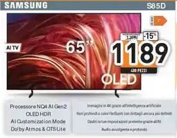 Unieuro SAMSUNG Processore NQ4 Al Gen2 OLED HDR offerta