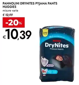 Bennet Huggies pannolini drynites pyjama pants offerta