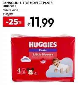 Bennet Huggies pannolini little movers pants misure varie offerta