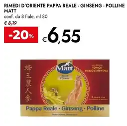 Bennet Matt d'oriente pappa reale - ginseng - polline offerta