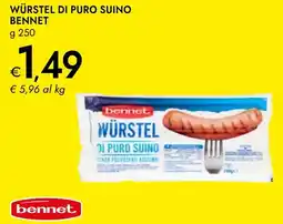 Bennet Würstel di puro suino bennet offerta