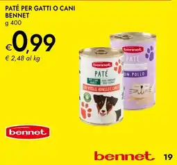 Bennet Bennet paté per gatti o cani offerta