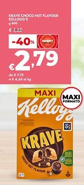 Bennet kellogg's krave choco nut flavour offerta
