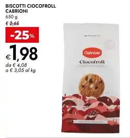 Bennet Cabrioni biscotti ciocofroll offerta