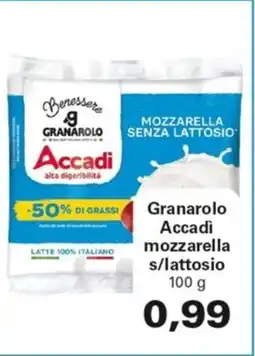 Alvama Granarolo Accadi mozzarella s/lattosio offerta