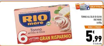 Conad Superstore Tonno all’Olio di Oliva Rio Mare offerta