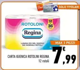 Conad Superstore CARTA IGIENICA ROTOLINI REGINA offerta