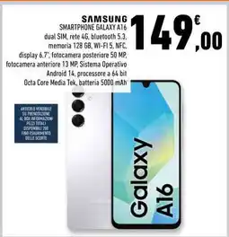 Conad Superstore Samsung Galaxy A16 offerta